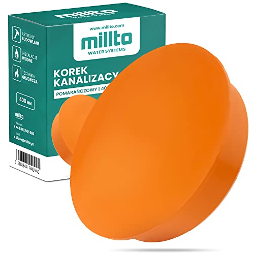 Millto™ Muffenstopfen HT KG Rohr Ø DN 400 mm Orange | Abwasser Kappe Kunststoff Abflussrohr Kunststoffstopfen PVC PP Verbindung Anschlussstück Deckel von Millto