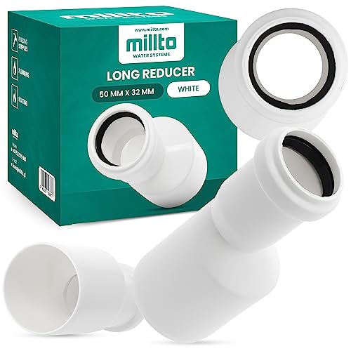 Millto™ Reduzierstück 50x32 mm Orange Rohrreduzierung Reduziermuffe Reduzierung Abwasserrohrreduzierstück Wasserleitungsadapter Abwassersysteme PP Rohrverbinder Rohrverschraubung Reduktion von Millto