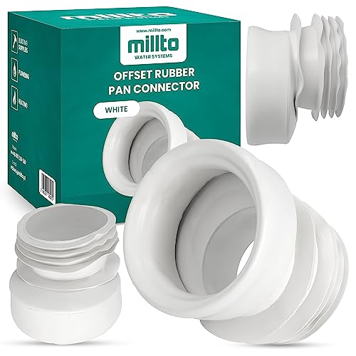 Millto™ WC Anschluss Gummi Exzentrisch Toilettenanschluss Verbindung Stutzen Toilettenschalenverbinder Gummikonus für Toiletten Bodenrohrverbinder Schalenverbinder von Millto