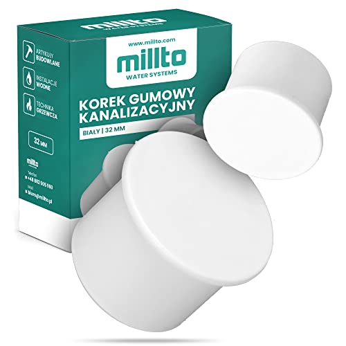 Millto™ Muffenstopfen HT Rohr Ø DN 32 mm Weiß | Abwasser Kappe Kunststoff Abflussrohr Kunststoffstopfen PVC PP Verbindung Anschlussstück Deckel von Millto