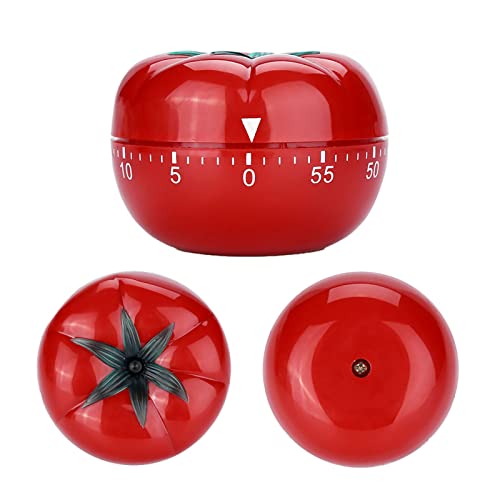 Milltrip Küchentimer in Tomatenform, mechanische Tomatenform, 60 Minuten, Countdown-Timer, Küche und Kochen (klein 6,4 x 4,5 cm) von Milltrip