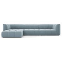 Milo Casa | Ecksofa Francesca Samt links 5-Sitzer von Milo Casa