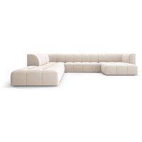 Milo Casa | Panorama-Ecksofa Francesca Samt links 7-Sitzer von Milo Casa