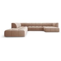 Milo Casa | Panorama-Ecksofa Francesca Samt links 7-Sitzer von Milo Casa
