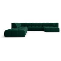Milo Casa | Panorama-Ecksofa Francesca Samt links 7-Sitzer von Milo Casa