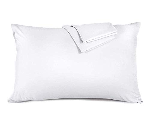 Milopon 2er Set Kissenbezug 48x74cm Weiß, 100% Baumwolle Kopfkissenbezug, Superweicher Premium Kissenhülle, Geeignet für Standardkissen von Milopon