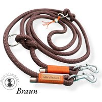 Leichte Verstellbare Leine Hundeleine Tauleine Seilleine Tau 10mm Ppm Seil - Sofort Versandfertig Braun von MilosTauwerk
