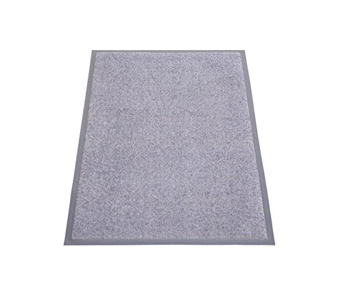 miltex EAZYCARE UNIQ Schmutzfangmatte, 100% Polyamid (Flor), grau, 60 x 90 cm von miltex