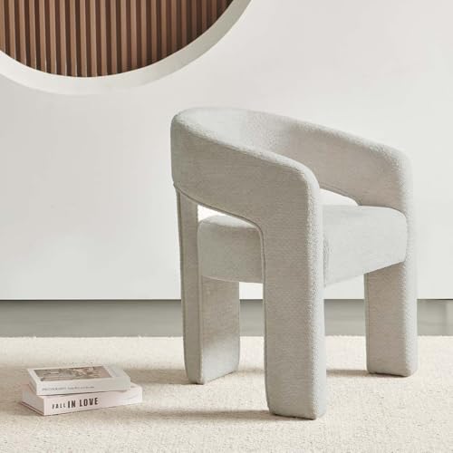Milton & Oldbrook Bouclette Chenille Esszimmerstuhl Jena weiß von Milton & Oldbrook