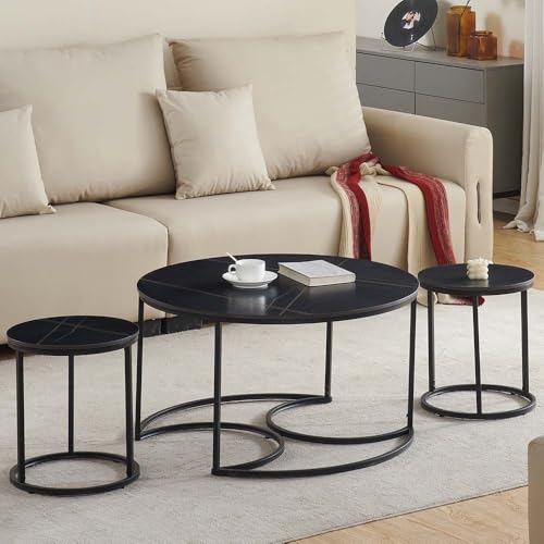 Milton & Oldbrook Couchtischset Lamego Marmor, Schwarz von Milton & Oldbrook