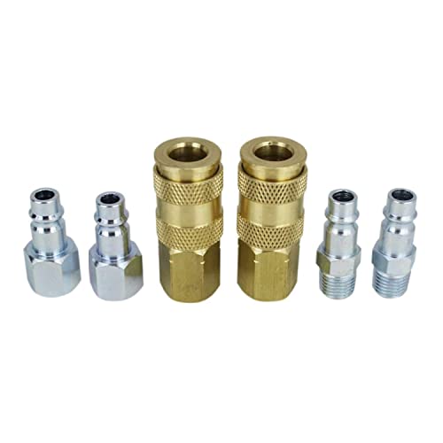 Milton S-217 Hi-Flow-Kupplungsset, Schlauchverbinder und Armaturen, Basispaket, Gold, 6 Stück von Milton