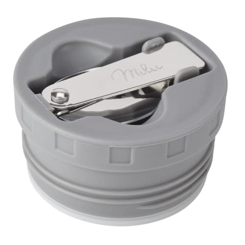Milu Ersatzdeckel für Thermobehälter 450ml 650ml 800ml - Ersatzteil - Farbe Grau Innendeckel inkl. Dichtung und Löffel - BPA Frei von Milu