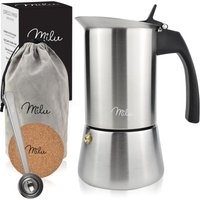 Milu 4 Tassen Espressokocher silber/schwarz von Milu