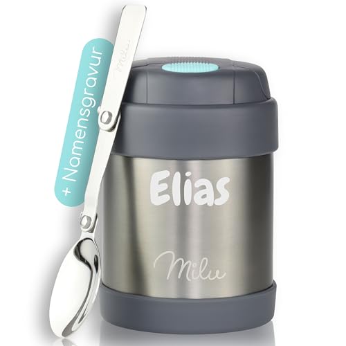 Milu® Thermobehälter 300ml mit Gravur personalisiert - Ostergeschenke für Kinder I Geschenk Ideen Papa, Mama, Freund, Freundin I Geschenkideen zum Vatertag Muttertag I Geschenke Opa & Oma von Milu