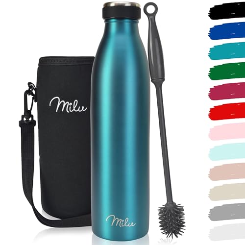 Milu Thermoflasche 350ml 500ml 750ml 1L 1,5L Isolierte Edelstahl Trinkflasche Thermoskanne Auslaufsichere Isolierflasche doppelwandig für heiße und kalte Getränke, Kohlensäure geeignet (Grün, 750ml) Milu Thermoflasche 350ml 500ml 750ml 1L 1,5L Isolierte Edelstahl Trinkflasche Thermoskanne Auslaufsichere Isolierflasche doppelwandig für heiße und kalte Getränke, Kohlensäure geeignet (Grün, 750ml) von Milu