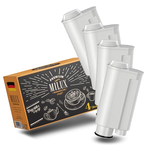 MILUX 4er Pack Wasserfilter ersetzt Saeco Brita Intenza+ [Plus] | TÜV zertifiziert | Ersatz für CA6702/00 | Ideal Kaffeevollautomaten | NICHT mit „Brita Intenza“ verwechseln! von Milux
