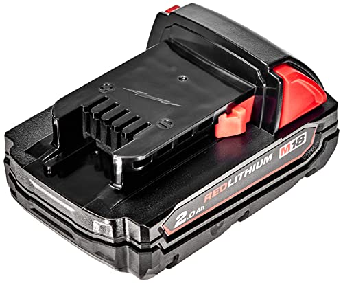 Milwaukee M18B2 M18 Lithium-Ionen-Akku, 2,0 Ah, Rot von Milwaukee