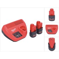 M12 HNRG-252 Akku Starter Set High Output 12 v + 2x HB2.5 Akku 2,5 Ah ( 4932480164 ) + M12 C12 c Ladegerät ( 4932352000 ) - Milwaukee von Milwaukee