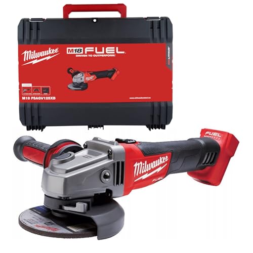 Milwaukee 15975009 M18 FSAGV125XB-0X Akku-Winkelschleifer, 1200 W, 18 V, red and Black von Milwaukee