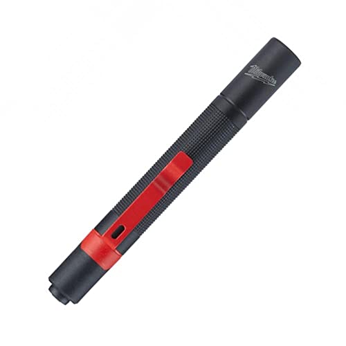 Milwaukee 0 4933459440, IP67 IPL-LED Taschenlampe, Rot, Abnehmbarer Gürtelclip, Ein/Aus-Schalter, Inklusive 2 AAA Batterien, High Definition Beleuchtung, 100 Lumen, red von Milwaukee