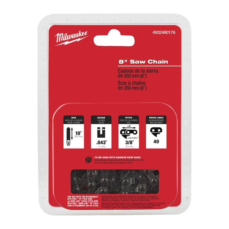 Milwaukee 20 cm/8" Sägekette 3/8" für M18 FHS 4932480176 von Milwaukee