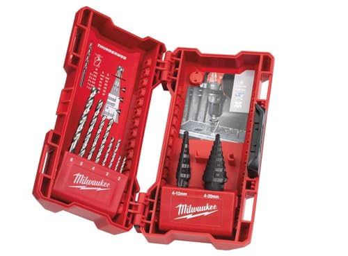 Milwaukee 48899350 10-teiliges HSS-G Stufen- und Bohrer-Kombi-Set von Milwaukee