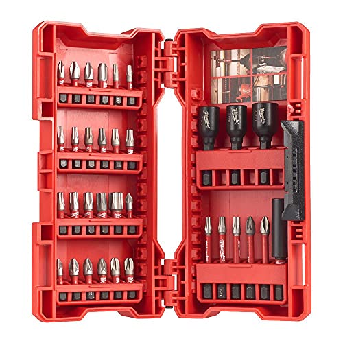 Milwaukee 4932430905 Shockwave Impact Bohraufsatz- und Mutterndreherset – Rot (33 Stück) von Milwaukee