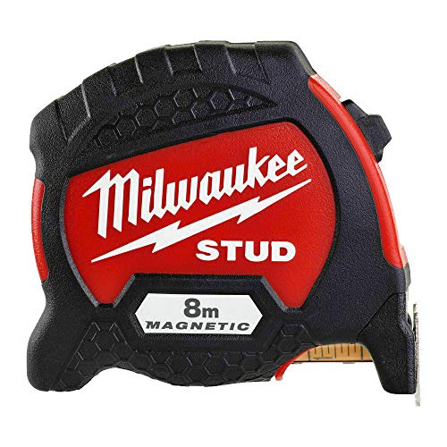 Milwaukee Magnetisches Premium-Maßband, metrisch, 8 m, 4932471627, rot von Milwaukee