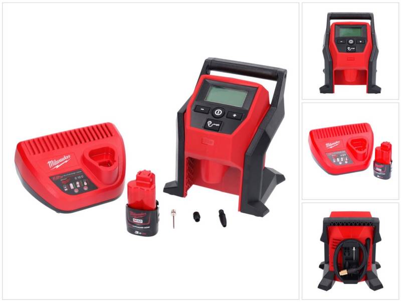 Milwaukee Akku-Handkompressor M12 BI-301C Akku Kompressor 12 V + 1x Akku 3,0 Ah + Ladegerät Milwaukee Akku-Handkompressor M12 BI-301C Akku Kompressor 12 V + 1x Akku 3,0 Ah + Ladegerät von Milwaukee