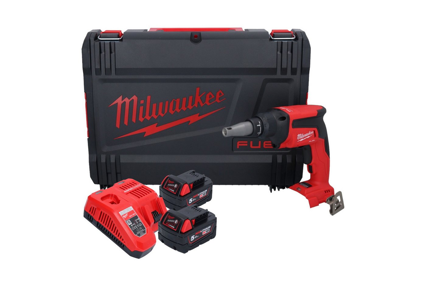 Milwaukee Akku-Magazinschrauber M18 FSG-502X 18 V 13 Nm Brushless + 2x Akku 5,0 Ah + Lader + HD Box von Milwaukee