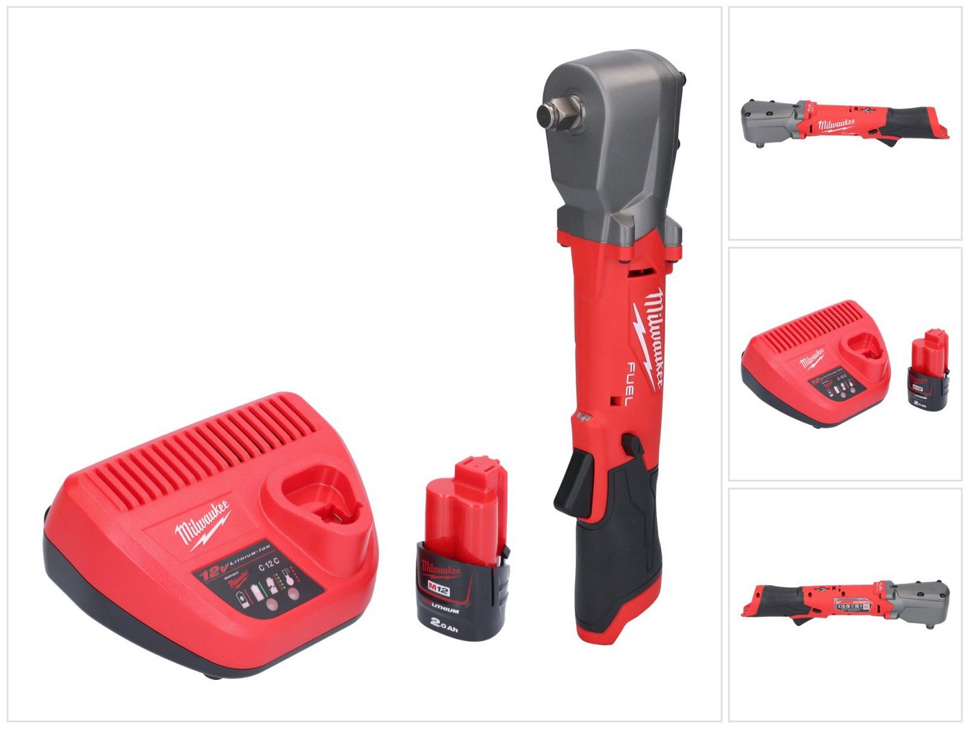 Milwaukee Akku-Schlagschrauber M12 FRAIWF12-201 Winkelschlagschrauber 12V 270Nm + 1x Akku 2Ah + Lader von Milwaukee