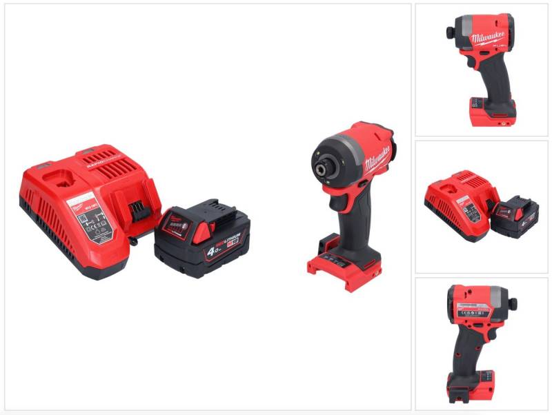 Milwaukee Akku-Schlagschrauber M18 FID3-401 Akku Schlagschrauber 18 V 1/4" 226 Nm Brushless + 1x Akk Milwaukee Akku-Schlagschrauber M18 FID3-401 Akku Schlagschrauber 18 V 1/4" 226 Nm Brushless + 1x Akk von Milwaukee