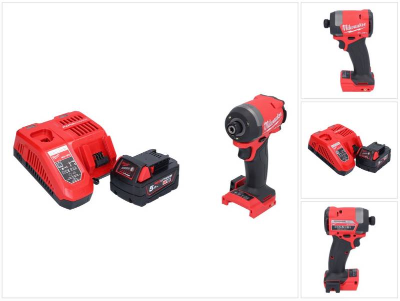 Milwaukee Akku-Schlagschrauber M18 FID3-501 Akku Schlagschrauber 18 V 1/4" 226 Nm Brushless + 1x Akk von Milwaukee