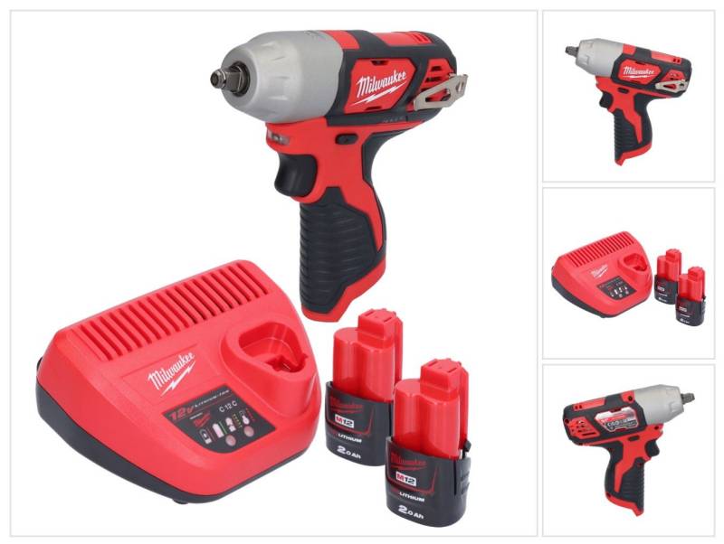 Milwaukee Akku-Schlagschrauber Milwaukee M12 BIW38-202 Akku Schlagschrauber 12 V 135 Nm 3/8˝ + 2x Akk von Milwaukee