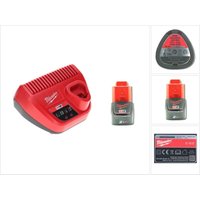 Milwaukee - Akku Starter Set 12 v mit 1x Akku 2,0 Ah + M12 C12C Ladegerät von Milwaukee