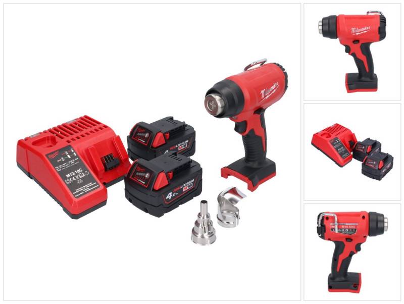 Milwaukee Heißluftgebläse M18 BHG-402 Akku Heißluftgebläse 18 V 470 °C + 2x Akku 4,0 Ah + Ladeg Milwaukee Heißluftgebläse M18 BHG-402 Akku Heißluftgebläse 18 V 470 °C + 2x Akku 4,0 Ah + Ladeg von Milwaukee