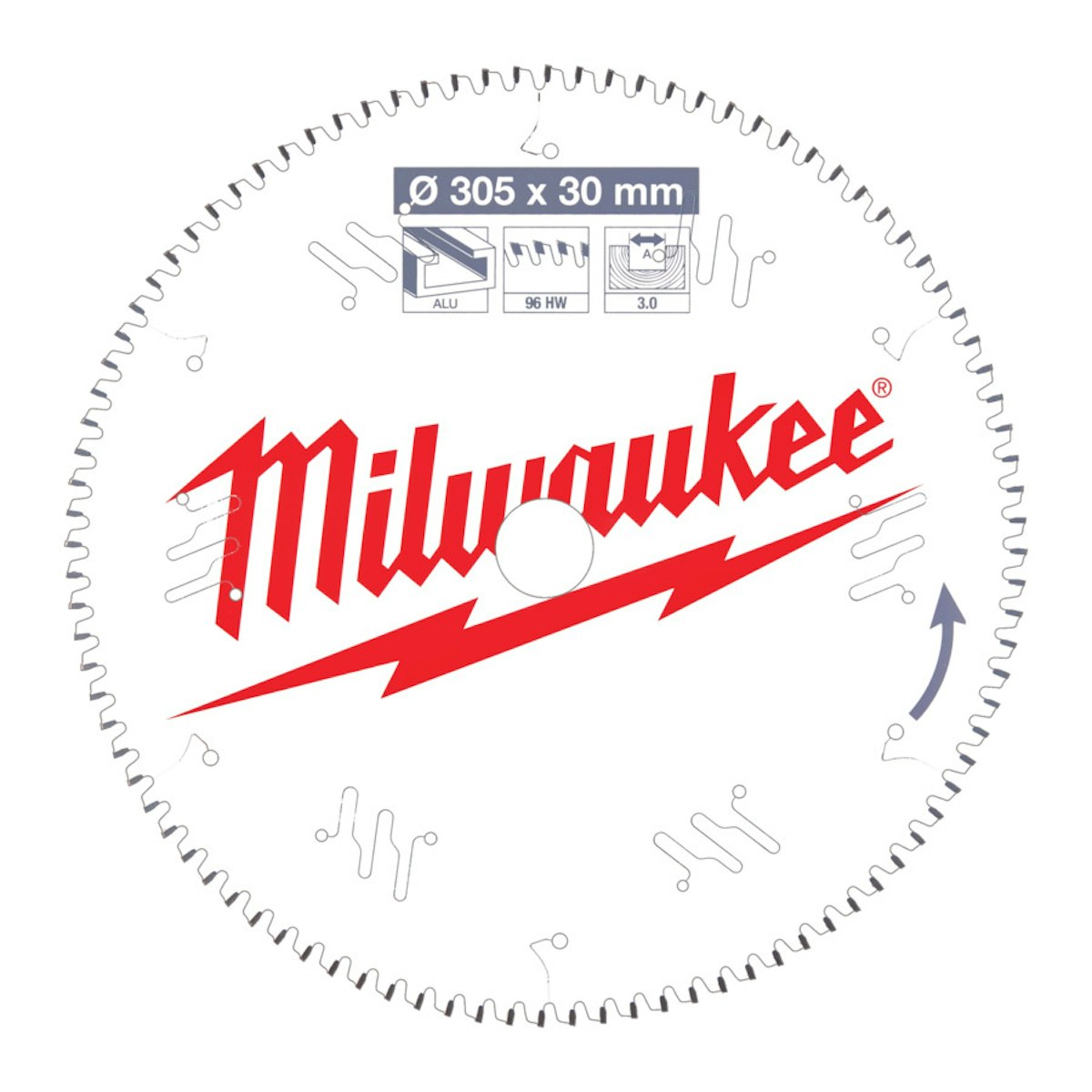 Milwaukee KREISSÄGEBLATT 305/30MM 96Z ALU 4932471323 von Milwaukee