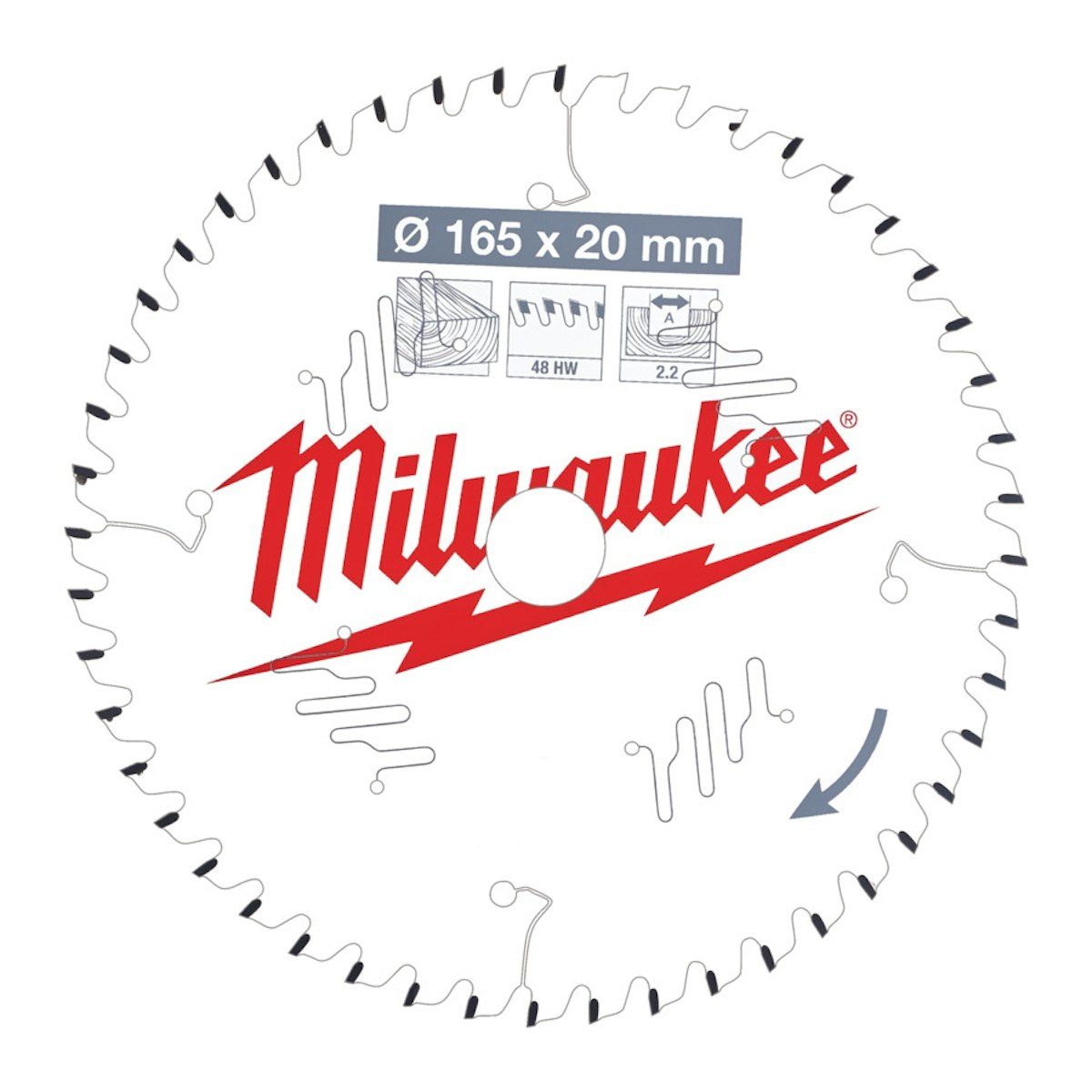 Milwaukee Kreissägeblatt 165/20 mm 48Z Holz 4932471295 Milwaukee Kreissägeblatt 165/20 mm 48Z Holz 4932471295 von Milwaukee