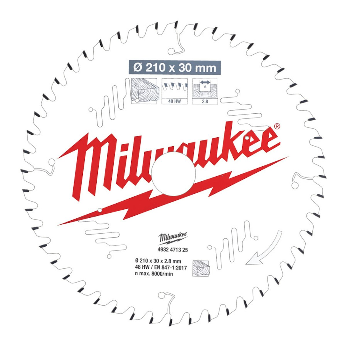 Milwaukee Kreissägeblatt 210/30mm 48Z Holz 4932471325 Milwaukee Kreissägeblatt 210/30mm 48Z Holz 4932471325 von Milwaukee
