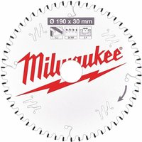 Kreissägeblatt Milwaukee Holz - ø 190 x 30 x 2.4 x 54 Zähne atfneg - 4932471303 von Milwaukee