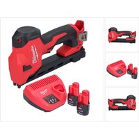 Milwaukee M12 BCST-202 Akku Tacker 12 V 19 x 25,4 mm + 2x Akku 2,0 Ah + Ladegerät von Milwaukee