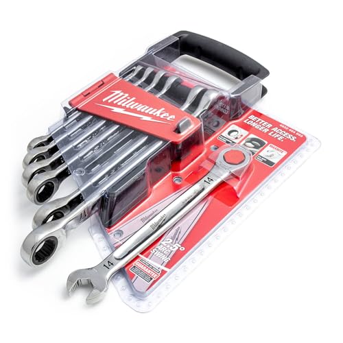 Milwaukee Juego de 7 llaves combinadas con carraca, 10, 11, 12, 13, 14, 15, 17mm Milwaukee Juego de 7 llaves combinadas con carraca, 10, 11, 12, 13, 14, 15, 17mm von Milwaukee