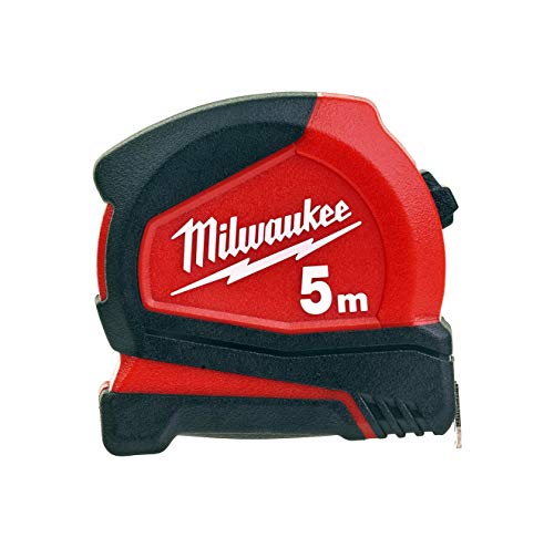 Milwaukee Pro-Compact Bandmaß 5 Meter/Nicht-magnetisch, 19 mm breites Band 4932459592, rot schwarz von Milwaukee