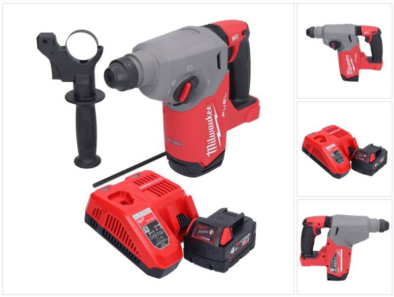 Milwaukee Schlagbohrmaschine M18 FH-401 Akku Bohrhammer 18 V 2,5 J SDS plus Brushless + 1x Akku 4 von Milwaukee