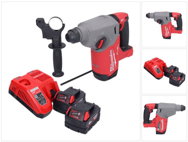 Milwaukee Schlagbohrmaschine M18 FH-402 Akku Bohrhammer 18 V 2,5 J SDS plus Brushless + 2x Akku 4 Milwaukee Schlagbohrmaschine M18 FH-402 Akku Bohrhammer 18 V 2,5 J SDS plus Brushless + 2x Akku 4 von Milwaukee