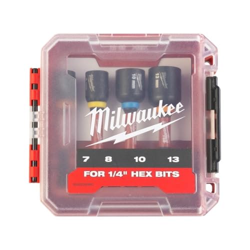 Milwaukee Shockwave Steckschlüssel 1/4" HEX Set magnetisch 7.0/8.0/10/13 mm 4tlg. von Milwaukee