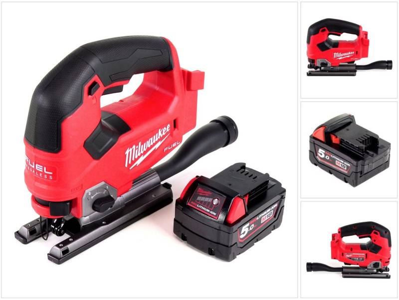 Milwaukee Stichsäge M18 FJS-501 Stichsäge 18V Brushless + 1x Akku 5,0Ah - ohne Ladegerät von Milwaukee