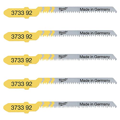 Milwaukee Stichsägeblatt Holz Kurvenschnitte 50 x 1,35 mm T101AO, 5 Stück von Milwaukee