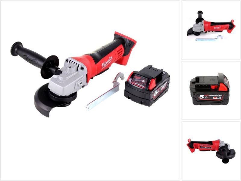Milwaukee Winkelschleifer HD18 AG-125-501 Akku Winkelschleifer 18V 125mm (4933441502) + 1x Ak von Milwaukee