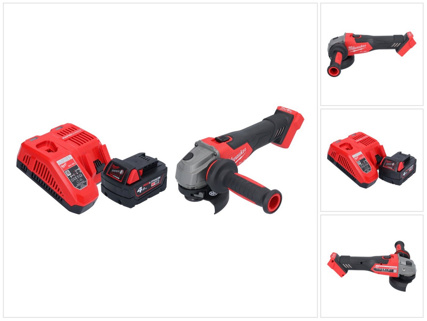Milwaukee Winkelschleifer M18 FSAG115X-401 Akku Winkelschleifer 18 V 115 mm Brushless + 1x Akku Milwaukee Winkelschleifer M18 FSAG115X-401 Akku Winkelschleifer 18 V 115 mm Brushless + 1x Akku von Milwaukee